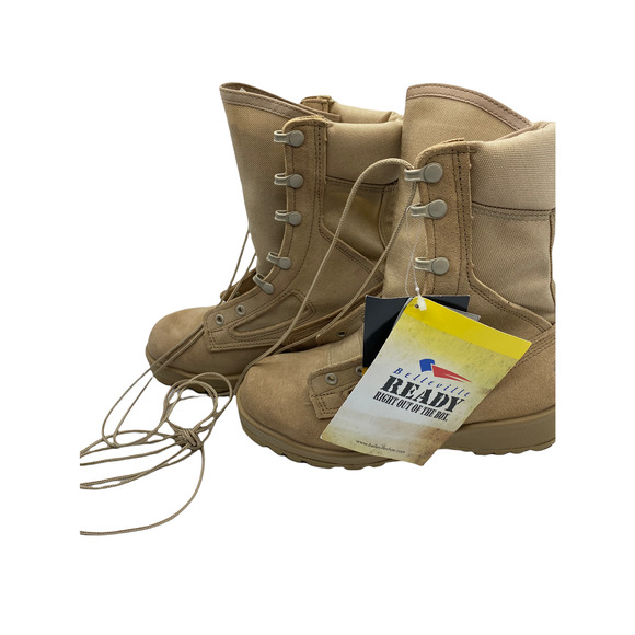 NWT Belleville Women's Desert Tan Military Combat Tactical Boots Steel Toe 5/6 - Picture 1 of 10